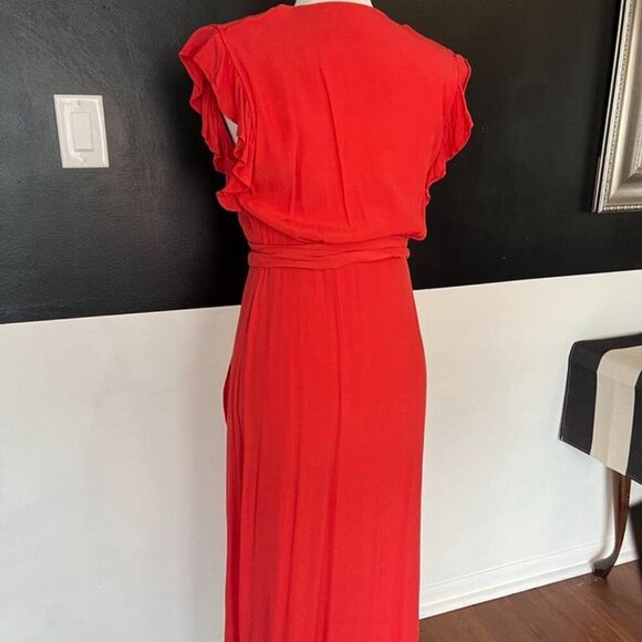 Express Flutter Sleeve Maxi Dress | Coral Pink| Size S Gently Used – Excellent C - Picture 14 of 14